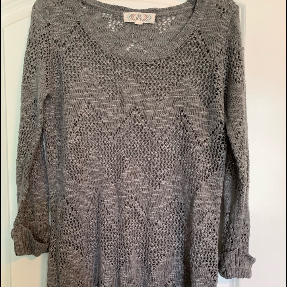 Soft gray juniors sweater